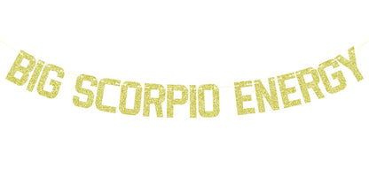 Zatain Big Scorpio Energy Banner Gold Horoscope Astrology Party Decor