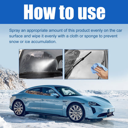 Winter Coating Snow Melt Spray, Car Windshield Fast Snow Melt Defrost Vehicle Deicing Agent