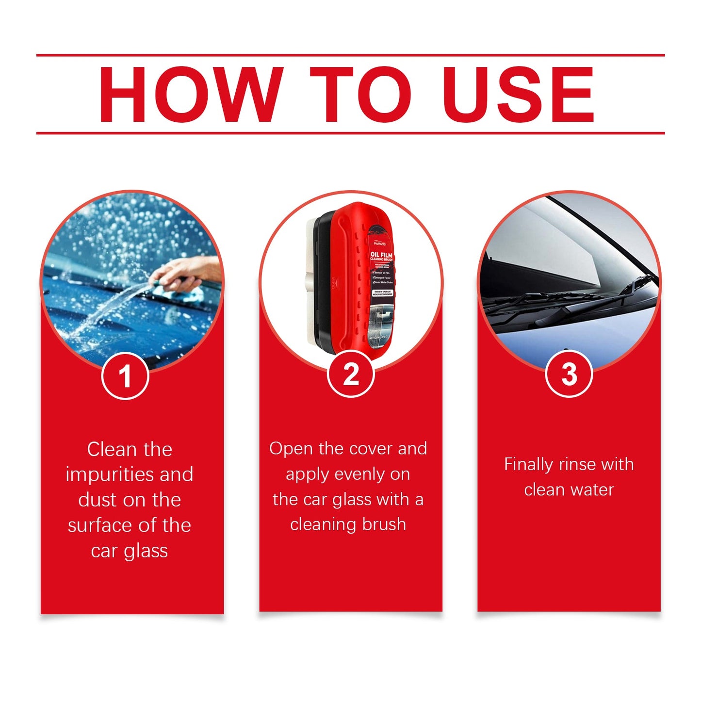 Car Windscreen Cleaner Windscreen Refurbishment Decontamination Cleaning Oil Film Cleaner