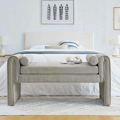 Bedroom storage stool, linen storage stool, large storage space, 50.39 inches