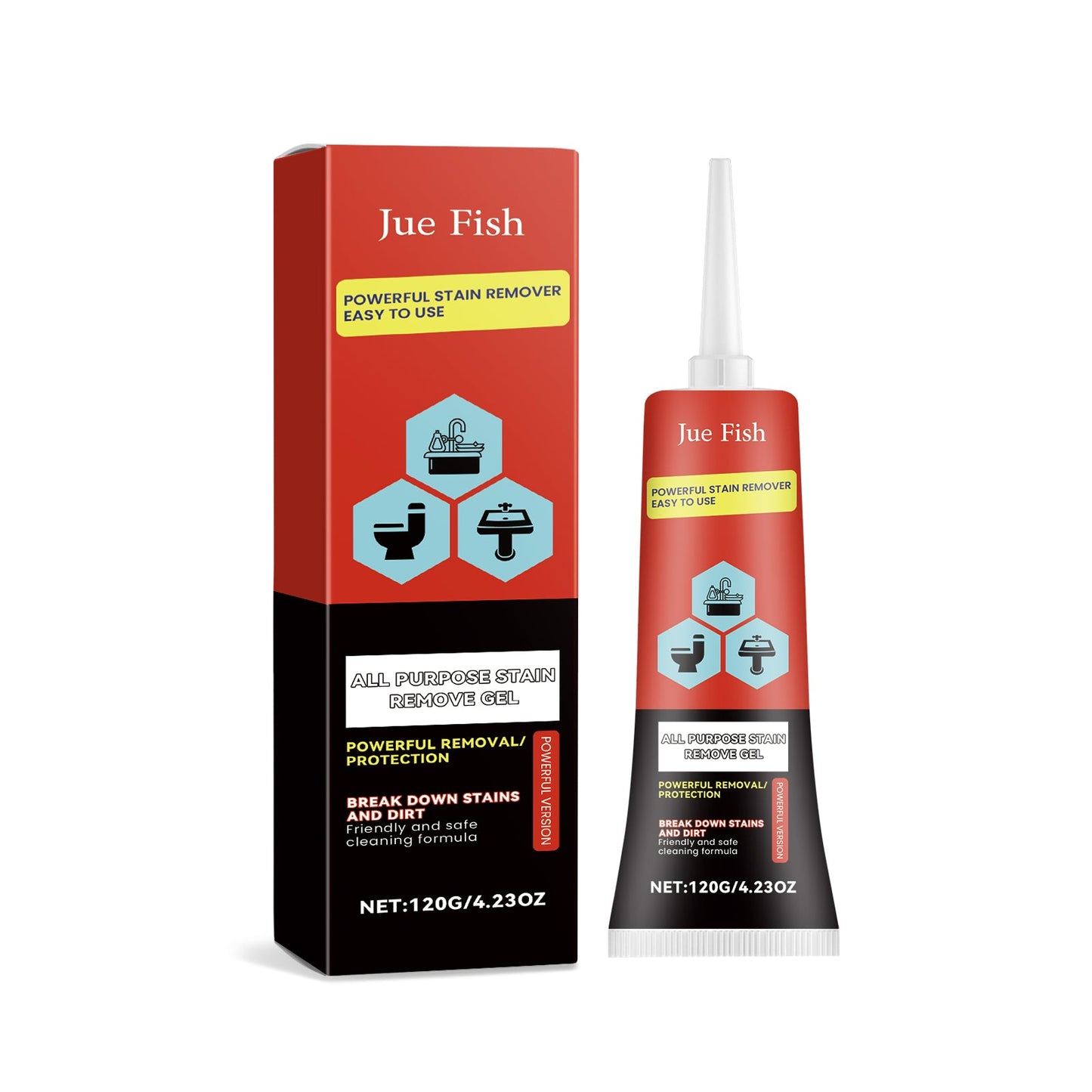 Multi-Purpose Stain Cleaning Gel, Cleaning Kitchen And Bathroom Grease Stains Multi-Effect Cleaner