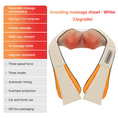 Kneading massage shawl massager SKG cervical spine massager household electric waist and back hot compress massager With bag