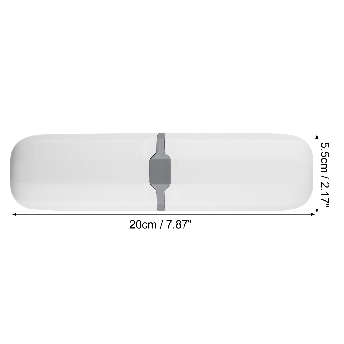 VOCOSTE Toothbrush Travel Case Plastic White 7.87x2.17 Inches