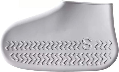 Unisex Silicone Waterproof Shoe Covers Slip-Resistant Large Grey Size L