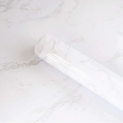 Boeoanay Marble Vinyl Wallpaper Grey White 15.8x118in Self Adhesive PVC