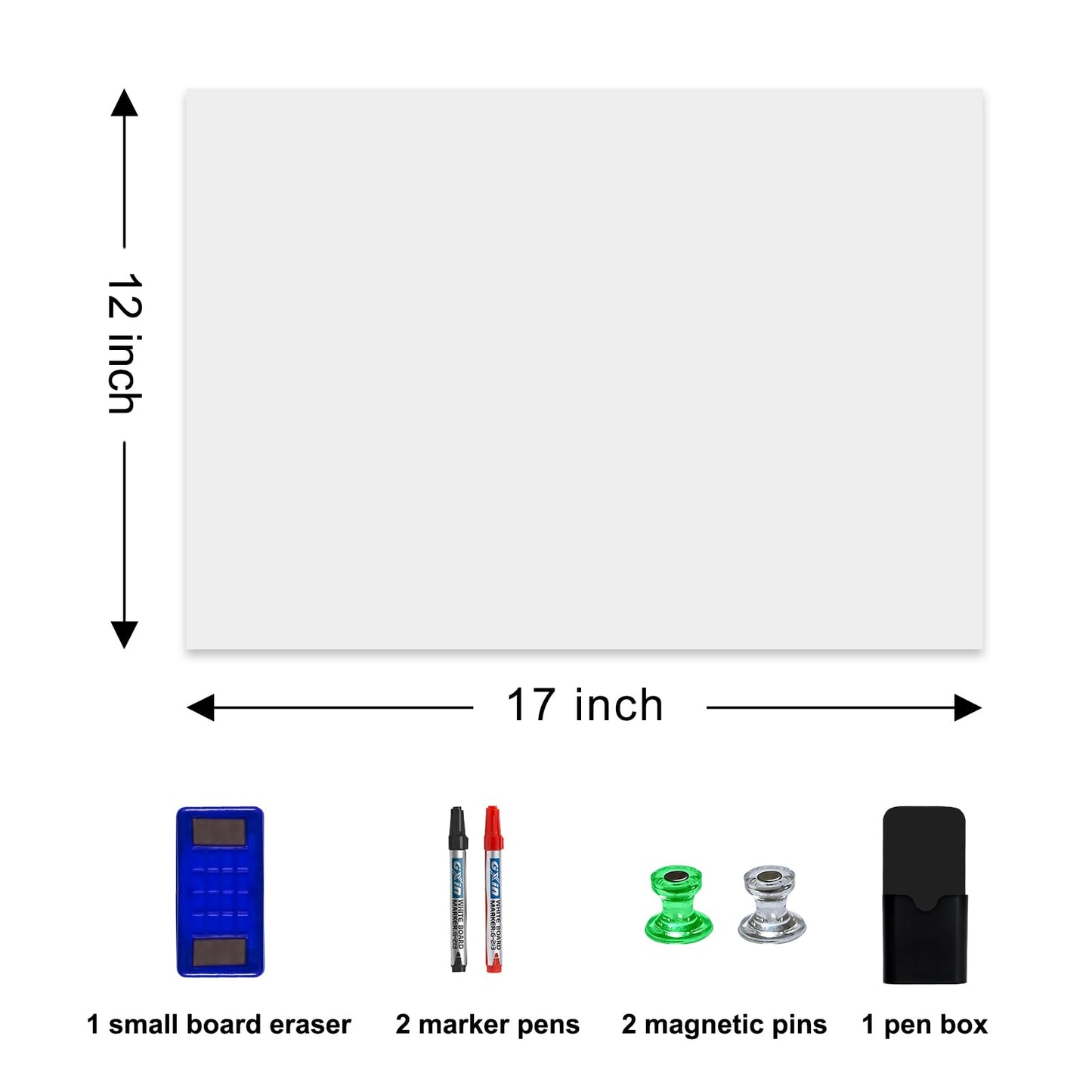JINGZHAN Self Adhesive Magnetic Sheet 12x17 White 2 Pack Dry Erase Board