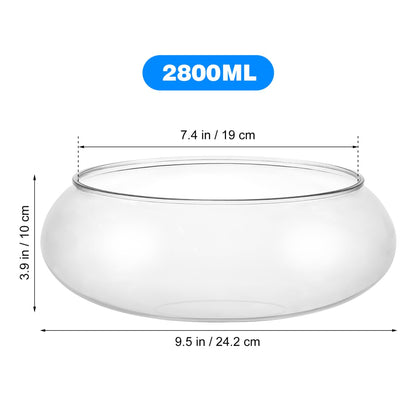 BESPORTBLE Transparent Desktop Aquarium Tank 9.52x9.52x3.93in 2800ml Plastic