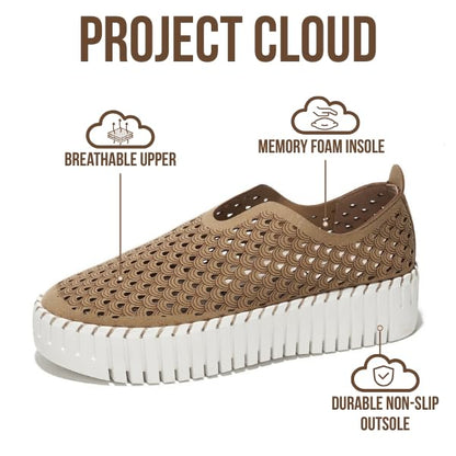 Project Cloud Loafers Lightweight Slip-On Non Slip Sneakers Beige Size 5.5