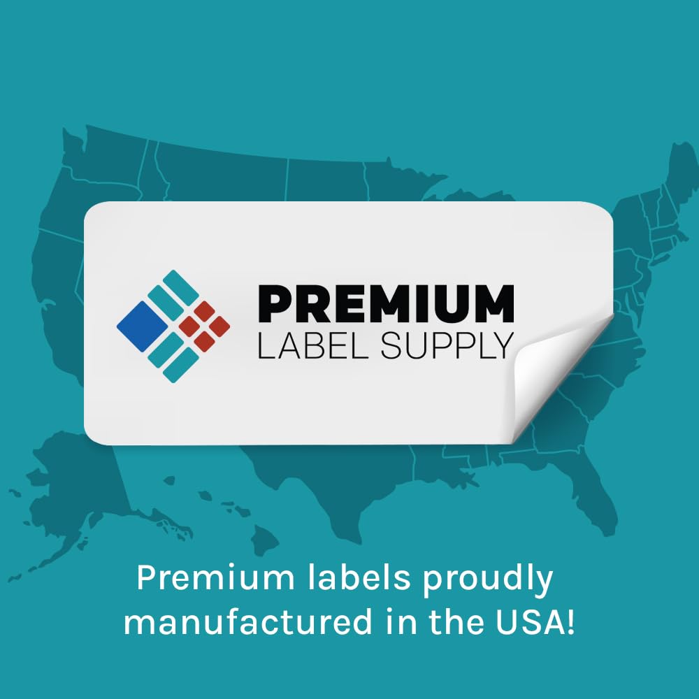 Premium Label Supply Glossy White Oval Sticker Labels 2.5x1.5in 180 Count