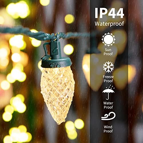Brightown C9 LED Christmas String Lights 66ft 100 LED Warm White