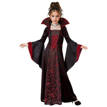 iTVTi Girls Vampire Costume Black Dress Halloween Cosplay 6-7 Years Tag 140