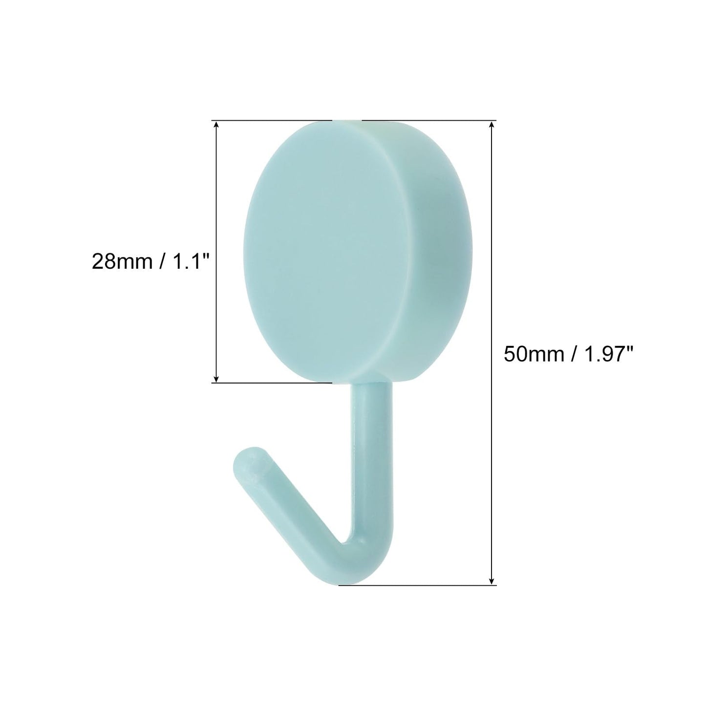 uxcell 10Pcs Stainless Steel Towel Hooks Light Blue Green Modern