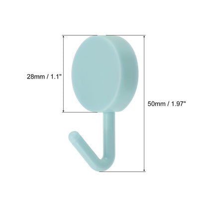 uxcell 10Pcs Stainless Steel Towel Hooks Light Blue Green Modern