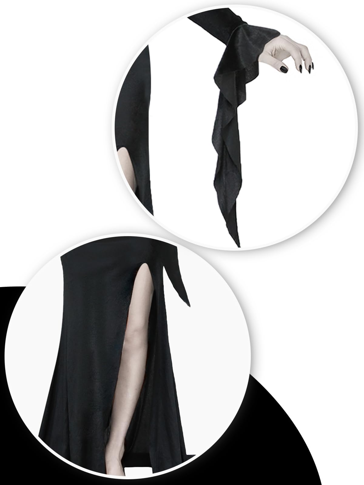 ROC PARTY Womens Gothic Floor Length Off Shoulder Dress Black Size S