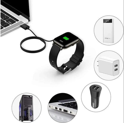 LKHSYAN Universal Smart Watch Charger USB 4 Pin Magnetic Cable White-4pin