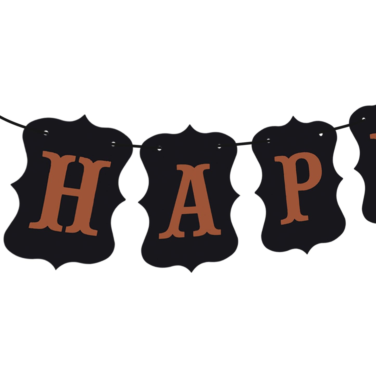 ERKOON Happy Halloween Banner Bunting Pumpkin Sign Wall Decor Party
