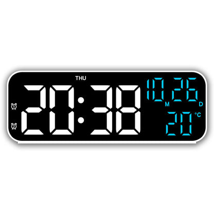 Digital Alarm Clock with Temp, Date, Week. Night Mode. Voice - controlled. 12/24H LED