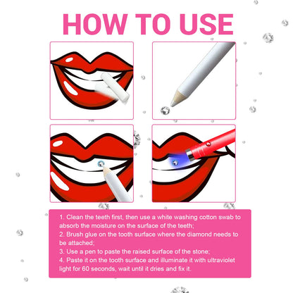 Tooth Gem Kit, European And American Style Hip Hop Style Dental Drill Jewelry DIY Dental Drill Set