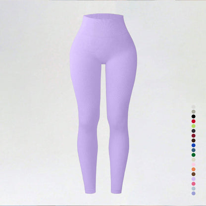 Threaded autumn and winter yoga pants seamless fitness pants high waisted sports yoga clothes leggings