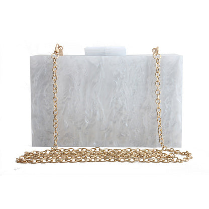 Marble Pattern Acrylic Handbag for Women