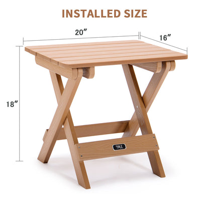 TALE Portable Folding Adirondack Side Table - All-Weather & Fade-Resistant