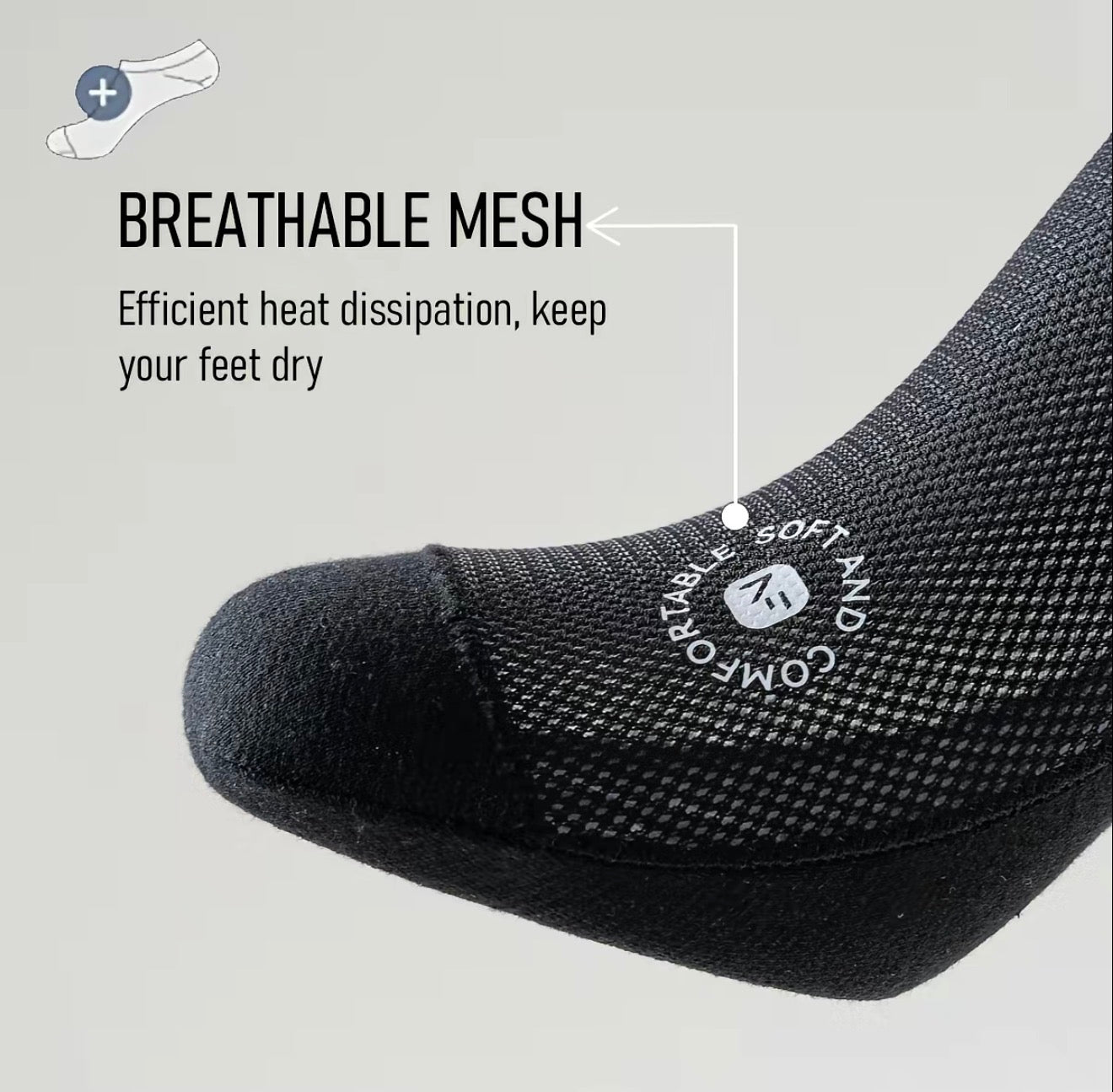BreezeFit Low-Cut Mesh Socks