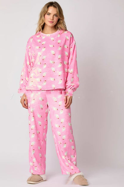 2024 Women's Santa Flannel Pajama Set