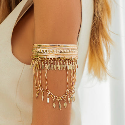 Western cowboy style metal tassel arm chain arm chain Dunhuang chain retro cross-border arm bracelet jewelry