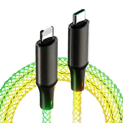 Data cable car luminous breathing gradient PD60W 27W super fast charging suitable for Apple Android Type