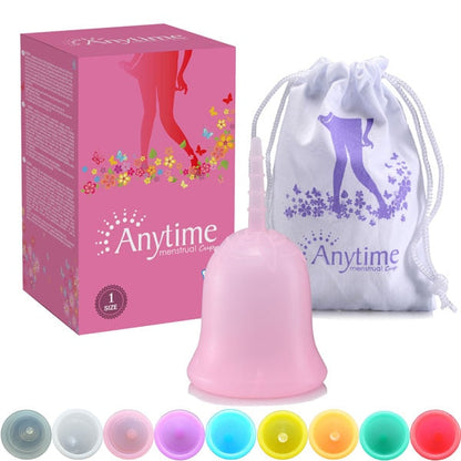 Anytime Feminine Hygiene Lady Cup Menstrual Cup Wholesale Reusable Medical Grade Silicone For Women Menstruation