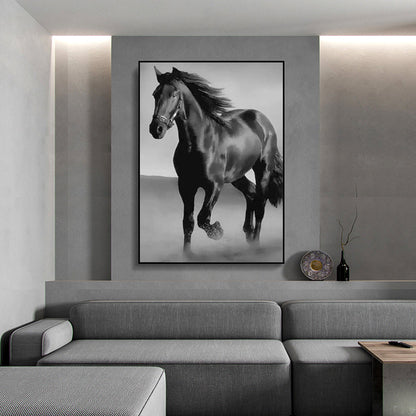 Art Canvas Dark Horse Wall Art Living Room Decor