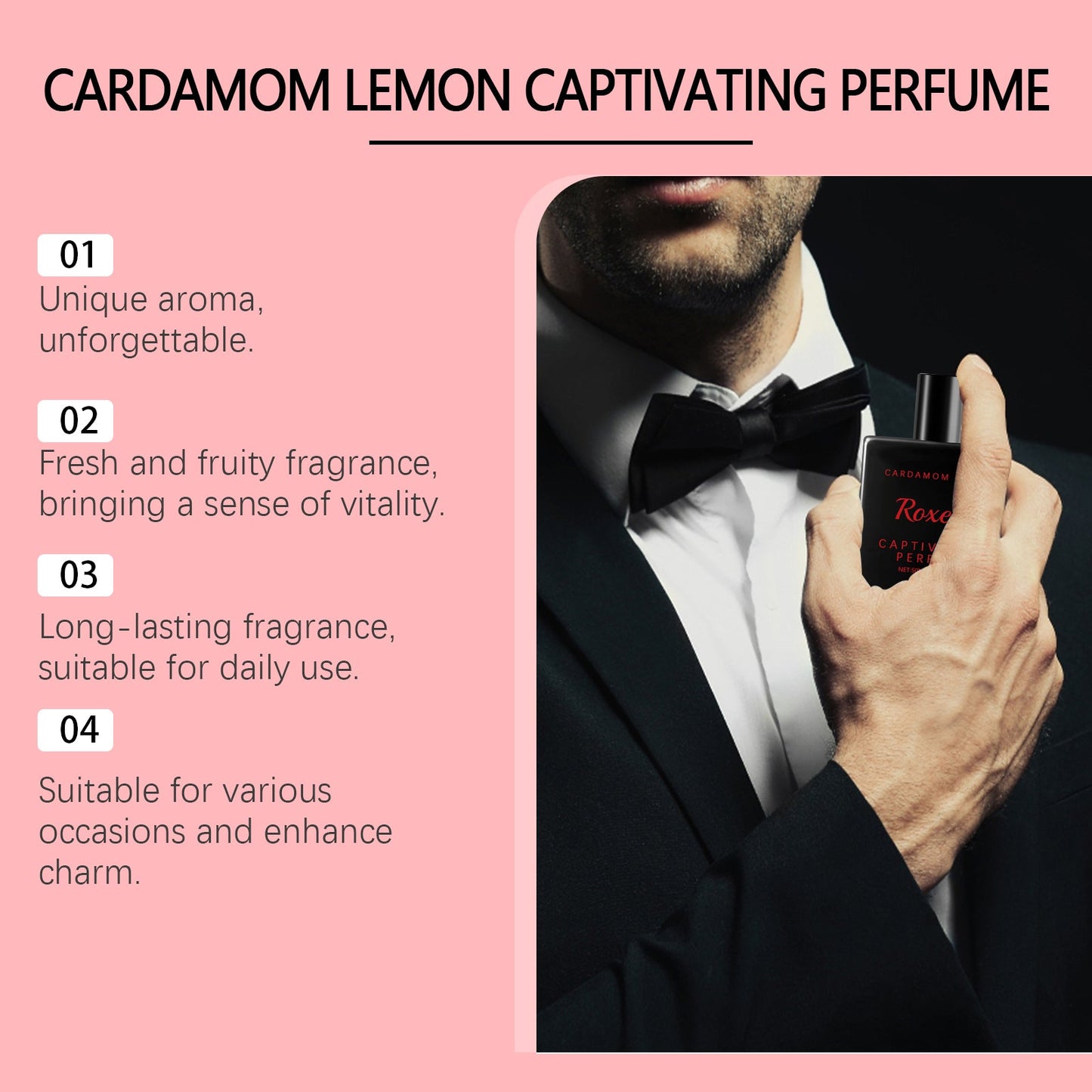 Rich Cardamom Lemon Charming Perfume Rich Charming Perfume Cardamom Lemon Fresh Unique Charm Rich Fragrance