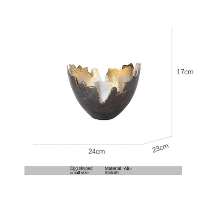 Modern Luxury Oval Edge Decorative Tray Creative Home Dining Table Fruit Plate Ornament