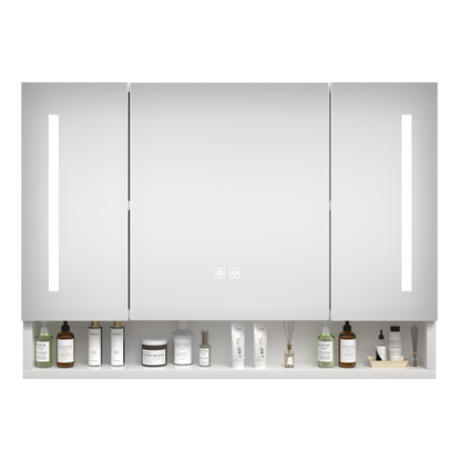 Modern 39x28 inch bathroom cabinets, medicine cabinets with mirrors and LED lights, and bathroom storage cabinets