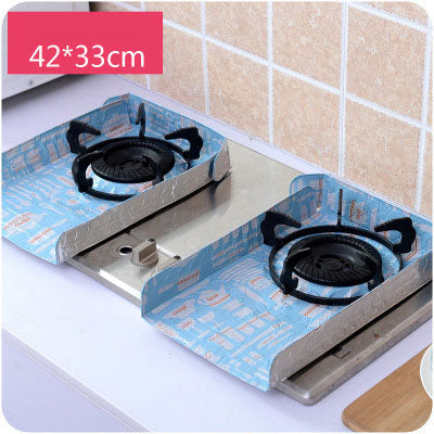 Kitchen Gas Stove Oil-Proof Pad Aluminum Foil Tin Foil 2 Pieces Of Gas Stove Insulation Pad Oil-Proof Paper Oil Baffle Pad