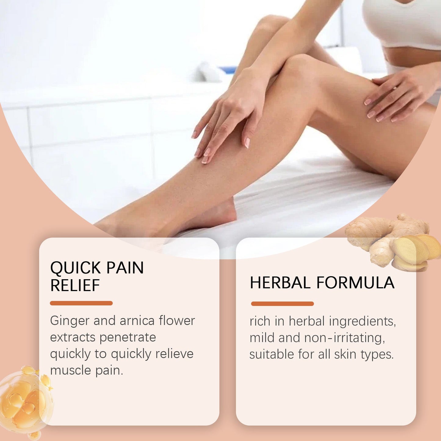 Woodsleep Ginger Muscle Massage Oil, Nourishing Skin Massage Care Essential Oil For Legs, Body And Joints