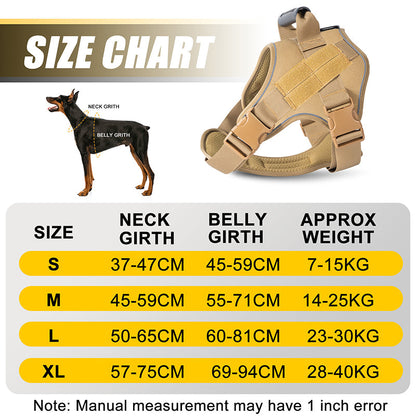 Tactical dog vest: for large dogs (German Shepherd, Golden Retriever) – training, military-style accessories.