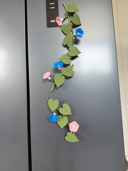 Morning Glory Magnets 3D printed artificial morning glory refrigerator sticker decoration
