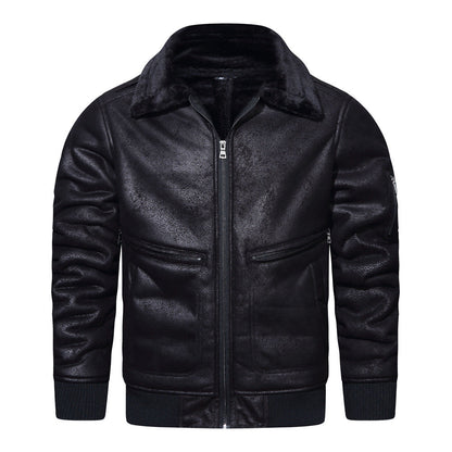 Autumn And Winter New Leather And Fur Men's Jacket
