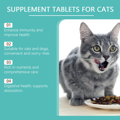 Cat Probiotic Tablets To Improve Intestinal Health, Balance Digestion And Absorption Of Pet Nutritional Supplements