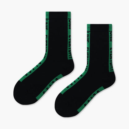 Creative Minimalist Printed Casual Mid Length Socks