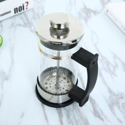 French Press Coffee Maker – Heat-Resistant Glass with Stainless Steel Filter, Ideal for Rich, Fresh Brews at Home or Office