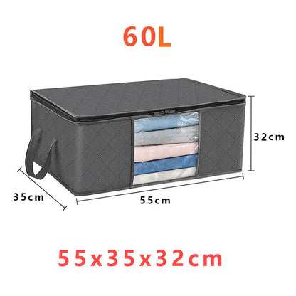 Clothing Cotton Quilt Blanket Transparent Window Large Capacity Storage Box