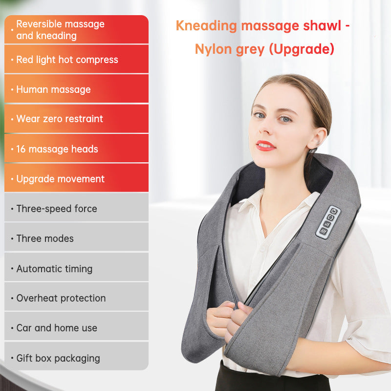Kneading massage shawl massager SKG cervical spine massager household electric waist and back hot compress massager With bag