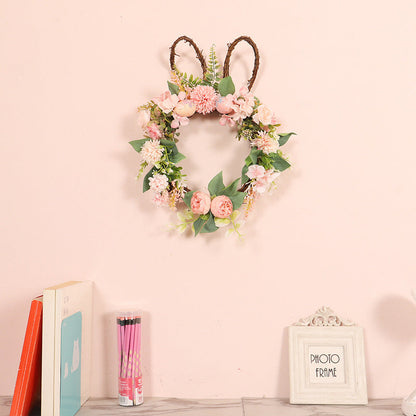 Easter Egg Rabbit Wreath Pendant