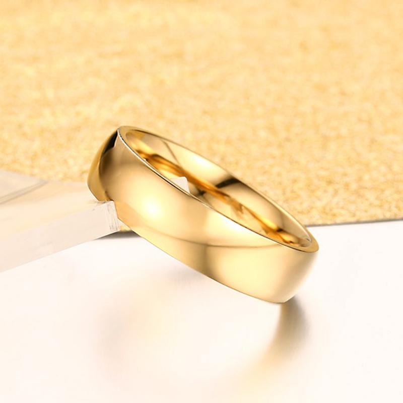 Vnox 6mm Classic Wedding Ring for Men Women