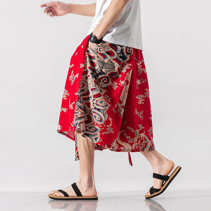 Men's Loose Chinese Style Beach Pants