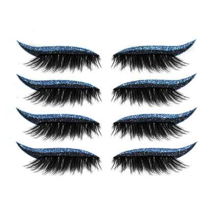 New Glitter Self-Adhesive Eyeliner Eyeshadow Sticker Double Eyelid False Eyelashes Waterproof Party Eye Makeup Sticker