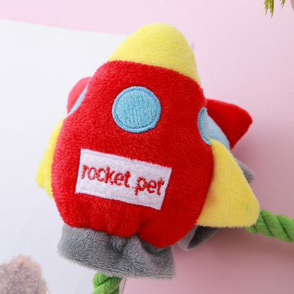 Pet cotton rope toy dog resistant to biting and grinding teeth