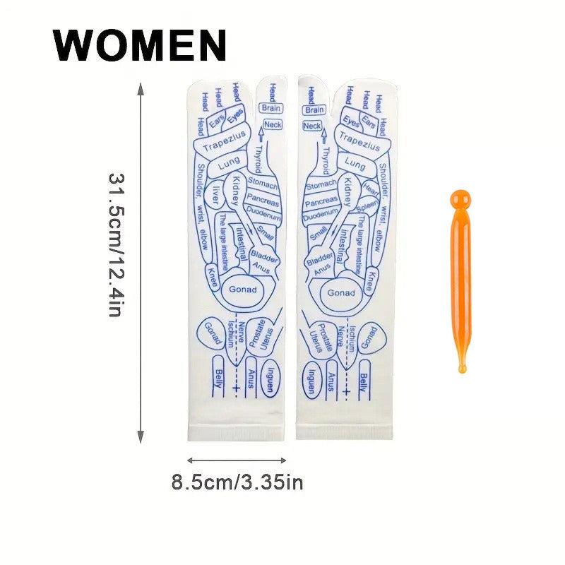 Reflexology Socks Women Foot Massage Meridian Acupoint Reflex Area Acupoint Socks And Foot Acupoint Illustration Socks for Foot